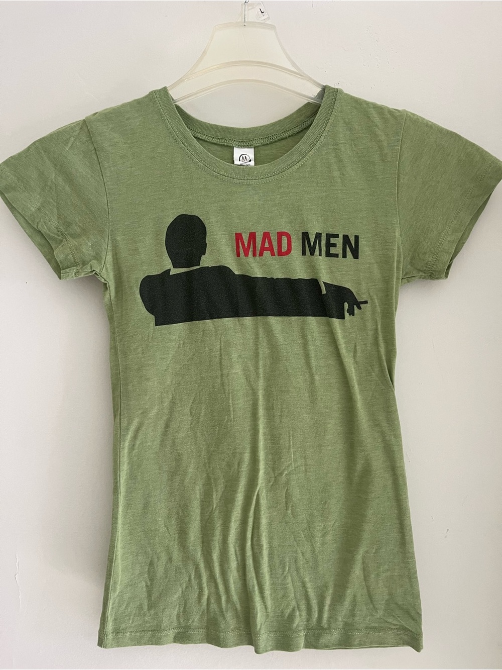 Mad Men Graphic Crewneck T-Shirt - Olive Green